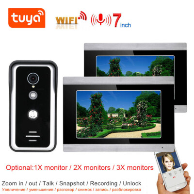 TUYA Video Intercom WIFI Video Door Phone w/ 7'' Touch Screen AHD 1080P Doorbell