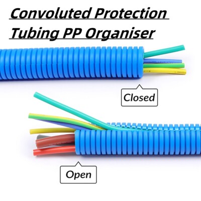 Conduit Spilt Cable Tidy Flexible Tube Convoluted Protection Tubing PP Organiser