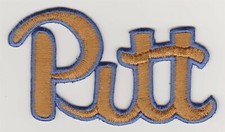 Pittsburgh "Pitt" Panthers 3 1/2" x 1 7/8" Embroidered Iron On Patch New  212