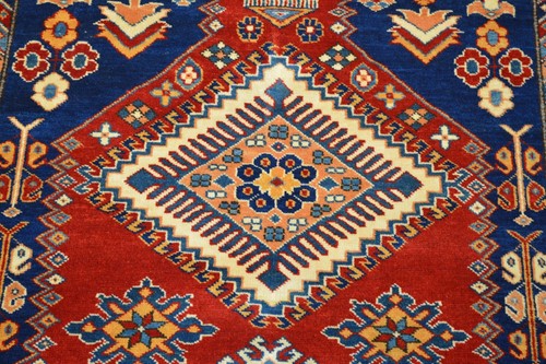 Authentic Wool 4' 2" x 6' 4" Pakistan Shirvan Rug RNR-9852 - Picture 6 of 12