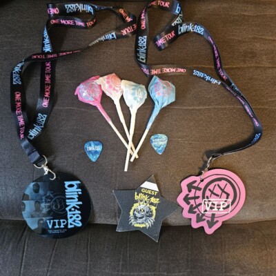 Blink 182 2024 Tour VIP BUNDLE: guitar pick token set passes