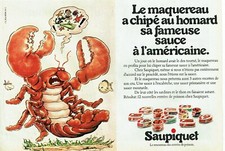 Publicité Advertising 220 1977   homard sauce américaine Saupiquet Meyerowitz