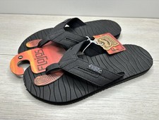 Flojos Men's 9 Wave runner Sport 880 Black Flip Flops Sandals NEW