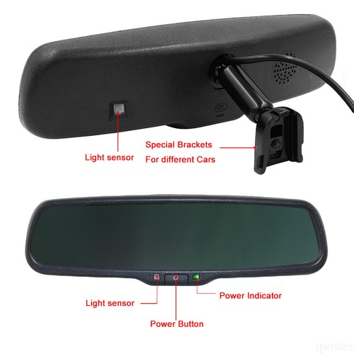 4.3" Car Rear View Mirror Monitor Bracket 4PIN Rear View Camera 12-24v Ford Jeep - Picture 2 of 12
