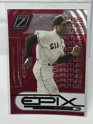 2005 Donruss Zenith Epix Red Game /150 Willie Mays #E-25 HOF