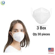 30 KN95 Mascarillas 1AK Mascarilla Respirador 3D Estereoscópico No Retornable Protector