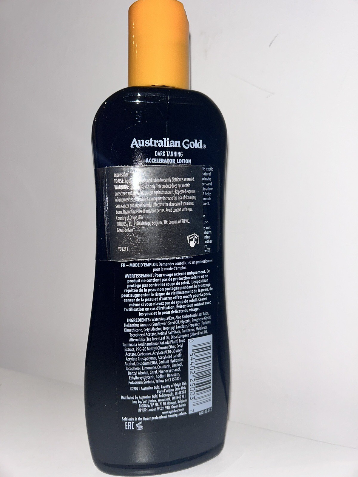 Australian Gold Dark Tanning Accelerator 250ml Sunbed Cream Lotion