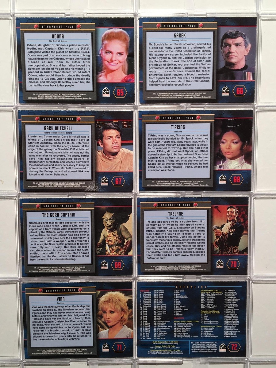 Star Trek 35th Anniversary トレーディングカード Star Trek 35th Anniversary HoloFEX Trading Base Card Set 72
