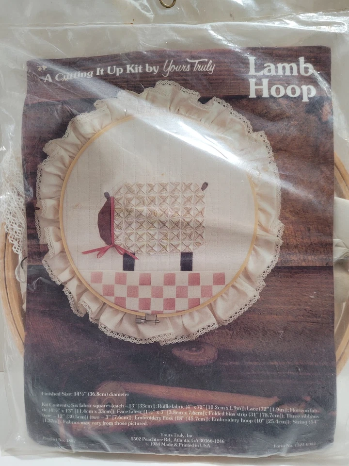 Vtg 80s "Cut Up" Lamb hoop Craft Pattern by Yours Truly  - Image 2 of 4