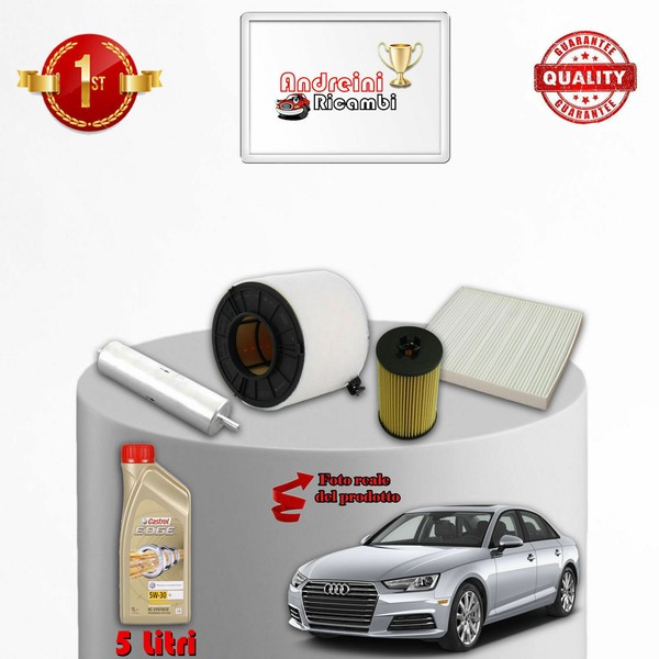 Wartungsset 4 Filter Und ÖL Audi A4 8W 2.0 TDI 140KW 190PS Ab 2015-image