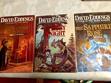 3 David Eddings Elenium Series : Diamond Throne, Ruby Knight, Sapphire Rose FINE