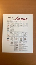 Air Berlin Boeing B737-400 Safety Card