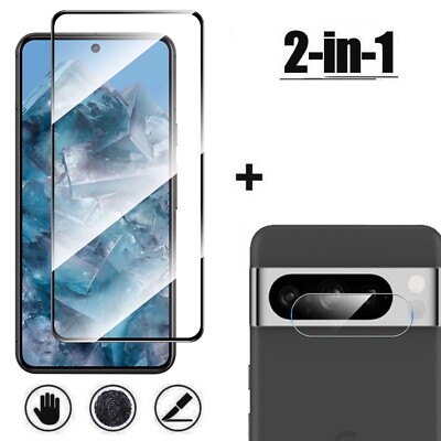 Für Google Pixel 9 Pro XL   Panzerfolie aus Echtglas, Display & Kamera SchutzSet