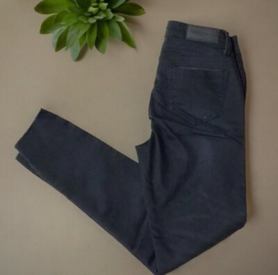 Monkey Ride Jeans charcoal distressed skinny jean Raw Hem Juniors Size 7 NWT