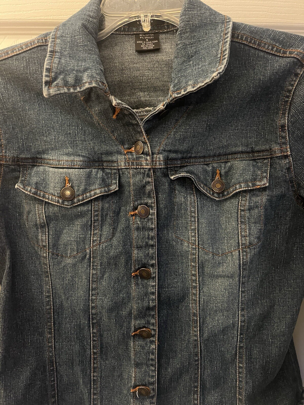 Will Smith Jacket Size Small Button Up Denim Jean… - image 8