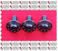 DUCATI BLACK TITANIUM EXHAUST HEAT SHIELD BOLTS 1198 (SET OF 3 BOLTS)