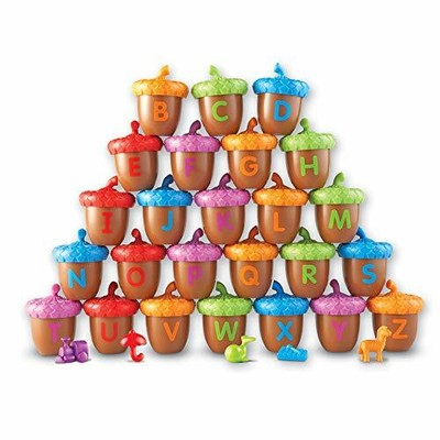 Color Recognition Hands-On & Visual Learning Alphabet Toy Acorns 78-pc