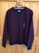 JCP sweatShirt Womens Small Navy/Red Retail $36 (apt-2099)