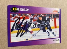 Kings / Senators / Panthers Great BOB KUDELSKI Autographed 1991 SCORE Card