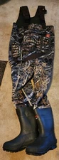 HISEA 600G Insulated Hunting Waders Rubber Boot Neoprene Chest Fishing SZ 7/40