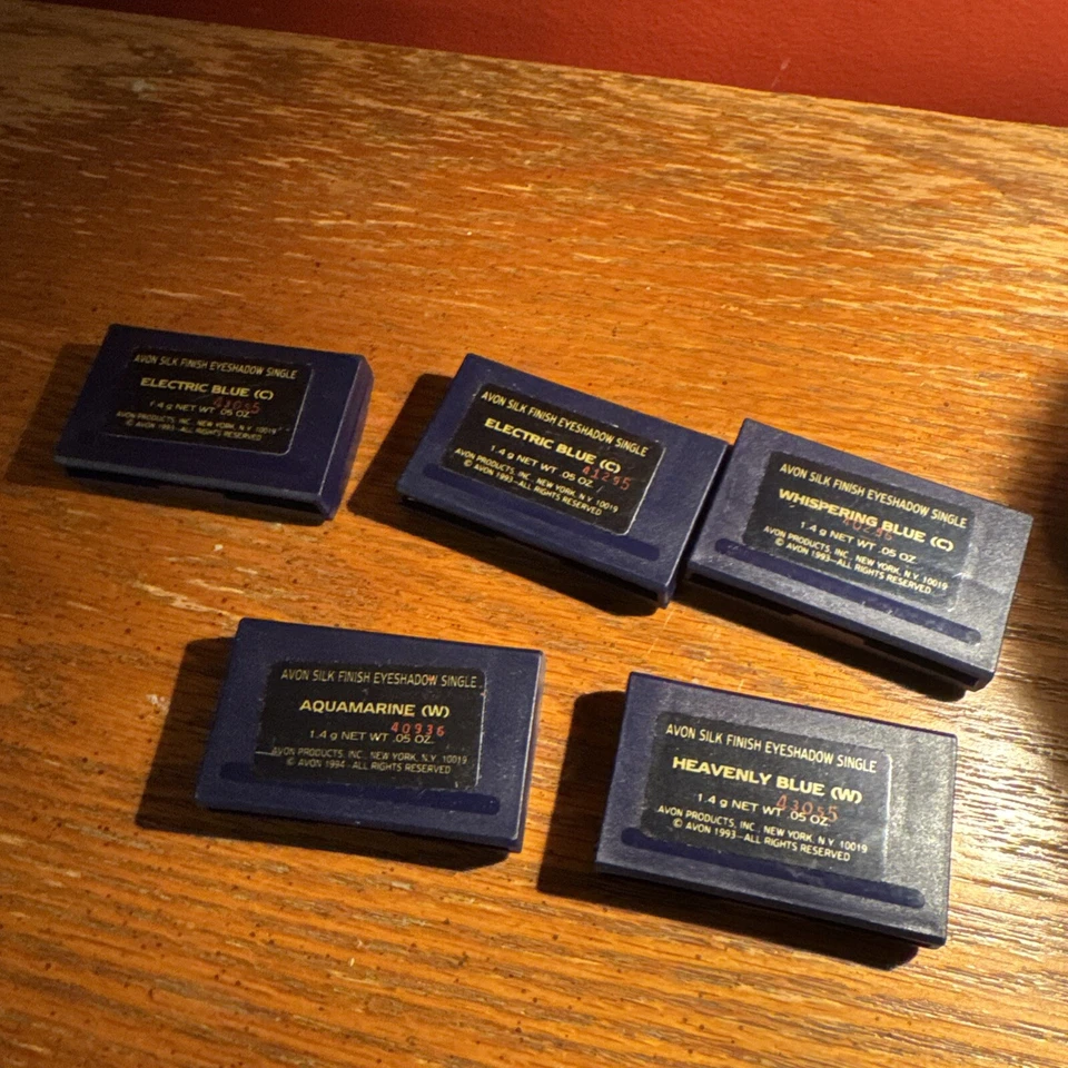 Vintage Avon Silk Finish Single Eyeshadows Lot 5 Different Colors 1993-1994 NOS - Image 4 of 4