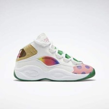 Reebok Junior's Iverson Question Mid X CandyLand Basketball GZ0081 White/Green