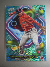 2023 Topps Cosmic Chrome Aqua Equinox Refractors #195 Enmanuel Valdez