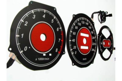 Toyota Carina E glow gauge plasma dials speedometer disc glow shift indicators MPH K