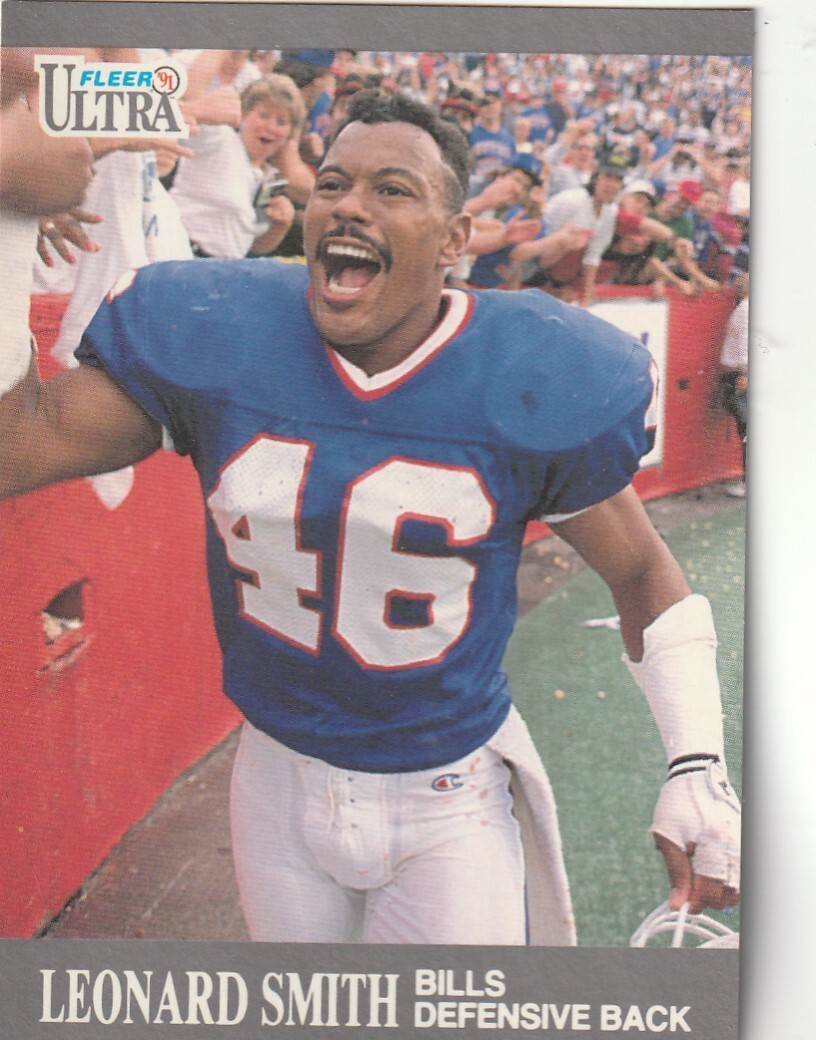 FREE SHIPPING-MINT-1991 Fleer Ultra Leonard Smith #9 BILLS