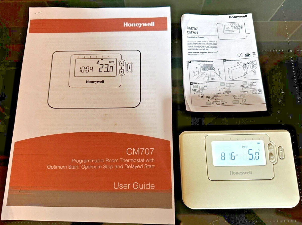 HONEYWELL CMT707 CM707 7 Day Programmable Room Thermostat + User u0026amp;  Install Docs 782321629121 | eBay
