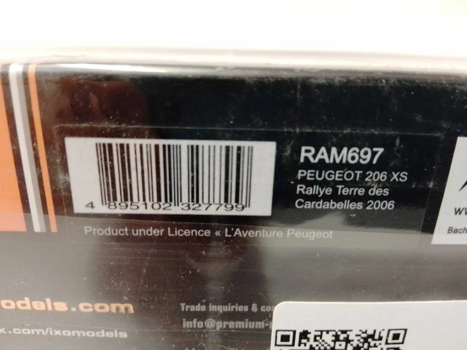 IXO Peugeot 206 XS #50 Ogier Rallye Terre des Cardabelles 2006 1/43 RAM697 - Immagine 3 di 3