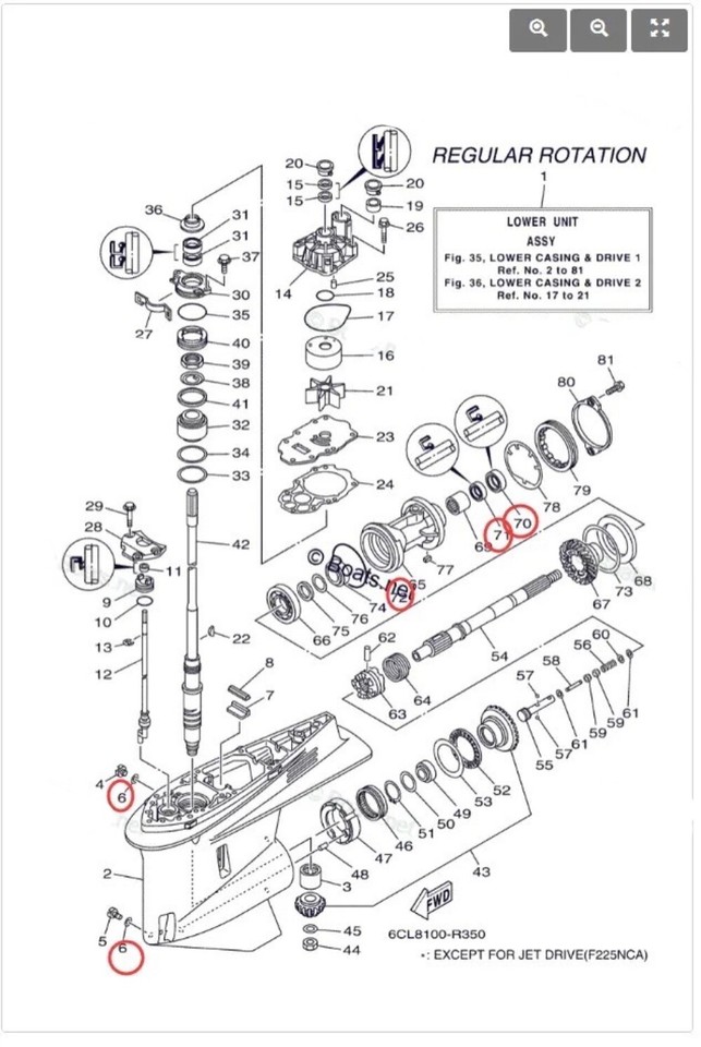 Yamaha Outboard Lower Unit Oil Seal 9310130002 Oring 932110200100
