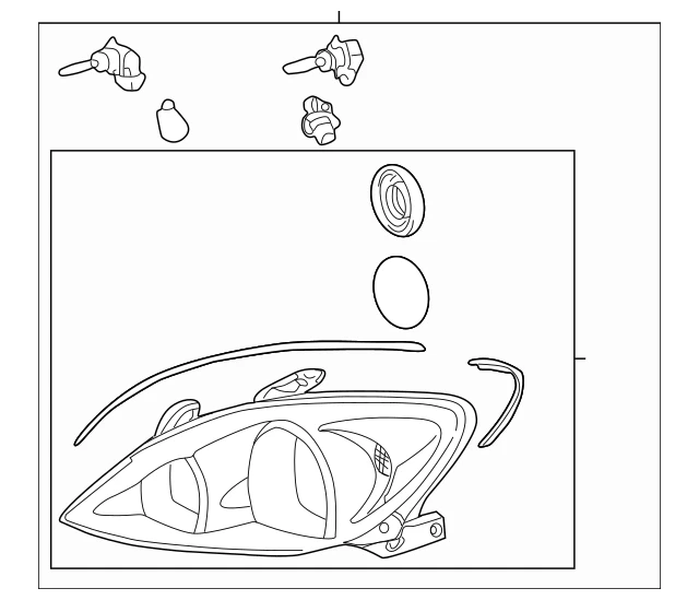 Conjunto de lámpara de cabeza lateral del conductor Toyota Camry 2002-2004 OEM 81150-AA060 Foto 3 de 4
