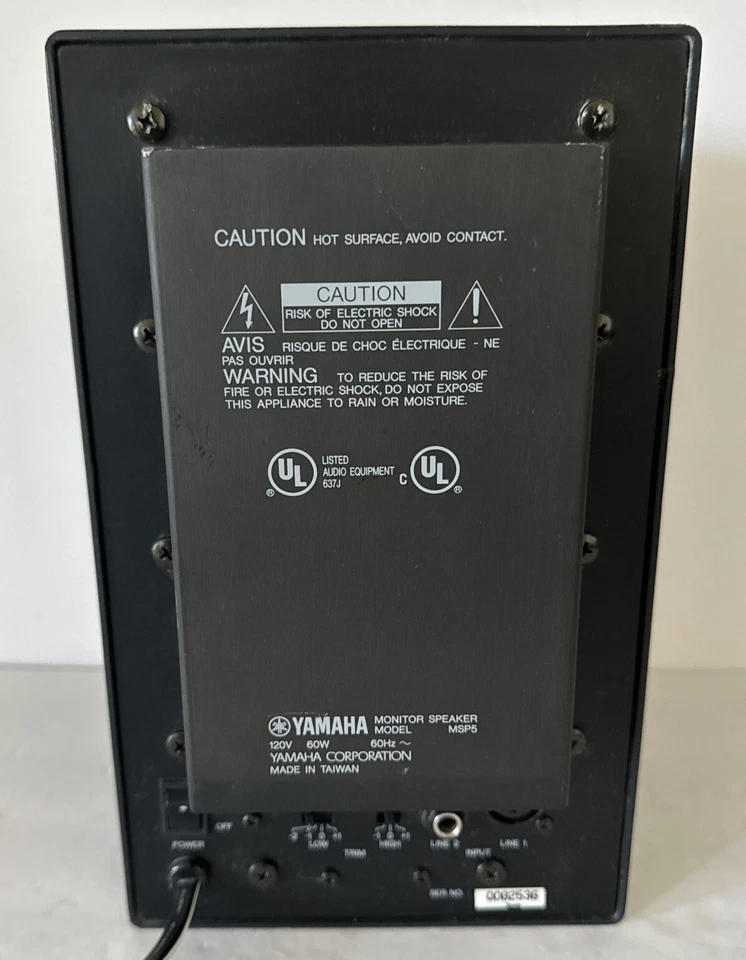 Yamaha Biamped Monitor Speaker MSP5 60 W Studio Powers On 6.5” L x 7” W x 11” H - Image 4 of 4