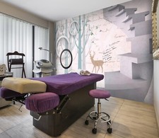 3D Grün Baum M1581 Geschäft Tapete Wandbild Selbstklebend Handel Romy