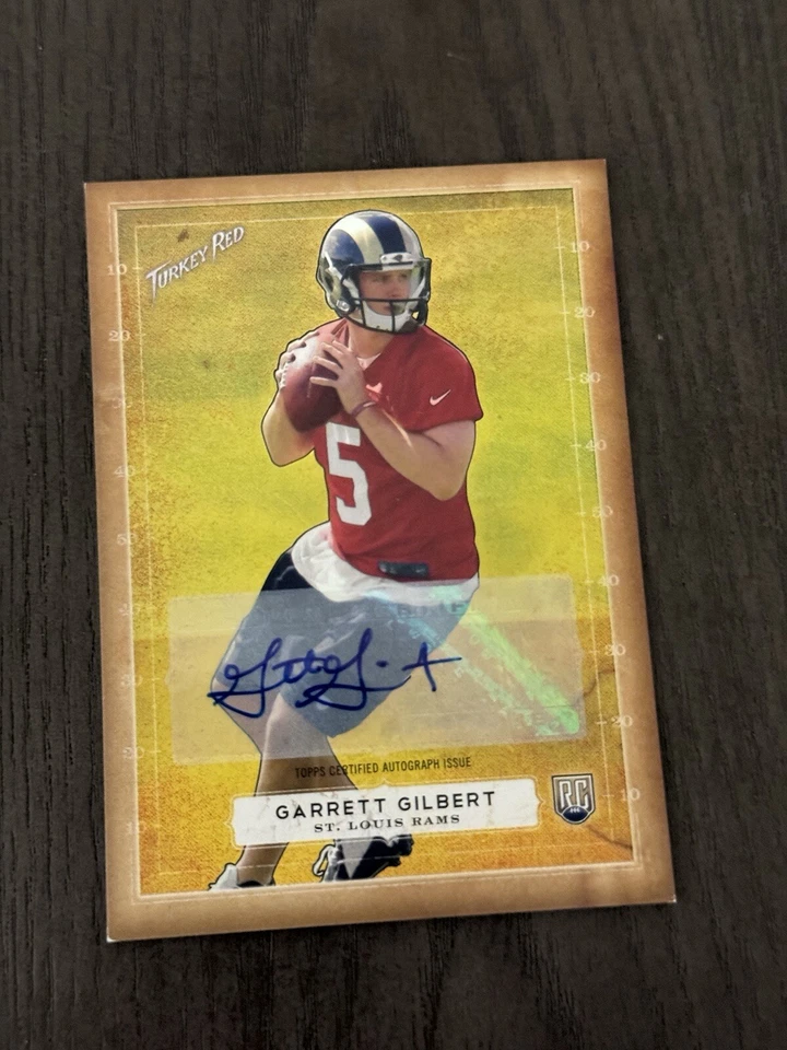 2014 Topps Turkey Red Auto #88 GARRETT GILBERT St. Louis Rams Signed Rookie RC - Image 2 of 3