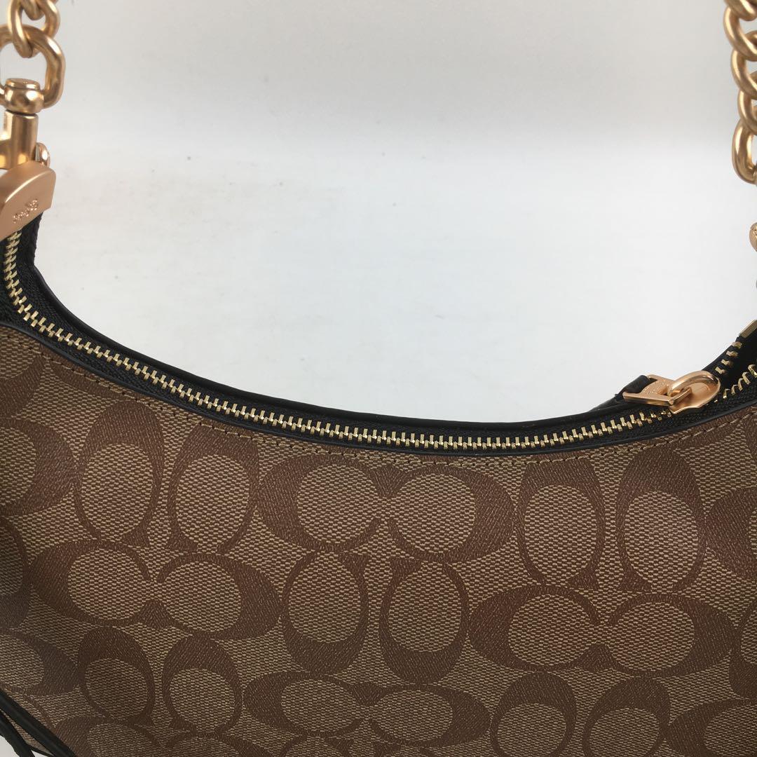 Coach Teri Shoulder Bag Signature Canvas CA548 Brown Women's