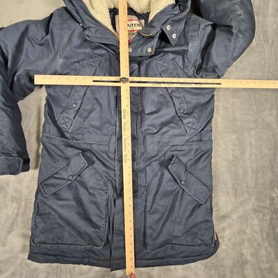 HUNTER Jacket Mens Large Blue Parka Puffer Hooded Outdoor Winter