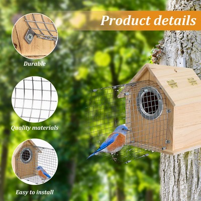 Bluebird House Raubtierschutz-Gitter – 2er Set Für Vogeleingang, Rostfester Stahl, Einfach Montiert