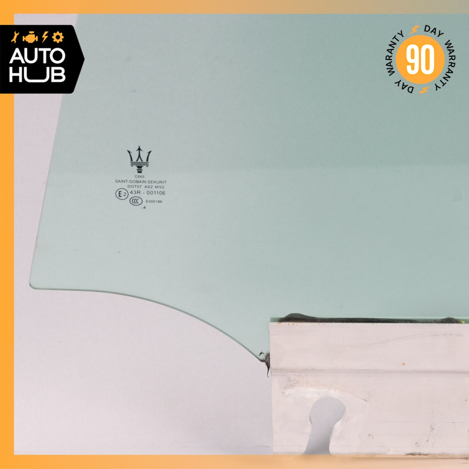 14-22 Maserati Ghibli M157 Rear Left Driver Side Door Window Glass OEM