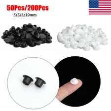50-200Pcs Multi-spec Screw Caps Covers Flush Type Plastic Hole Plug Buttons Tops