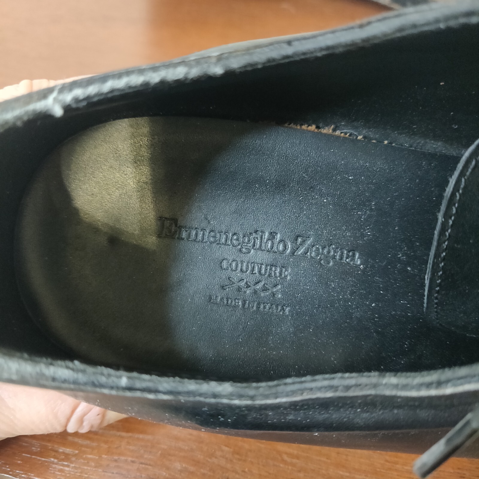 Ermenegildo Zegna Couture Men's Black Leather Dress Shoes 8.5 image 7