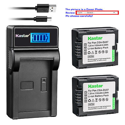 Ultra Slim Usb Cargador De Batería Para Panasonic CGA-DU06 CGA-DU07 CGA-DU12 CGA-DU14