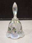 Fenton Opalescent Holly Berries LE Art Christmas Glass Bell~Signed J. MILLER