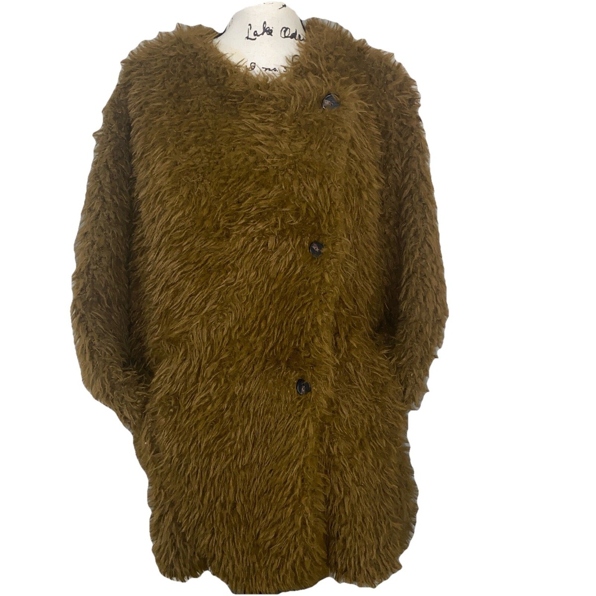 NEW DIRECTIONS Faux Fur Women's Tan Poodle Jacket Coat 3XL | eBay