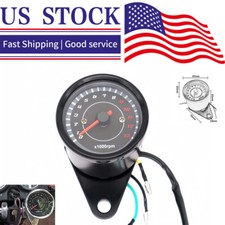 Motorcycle 0-13000rpm Speed Tachometer Gauge For Cafe Racers Chopper Bobber Blak Motorcycle 0-13000rpm Speed Tachometer Gauge For Cafe Racers Chopper Bobber Blak