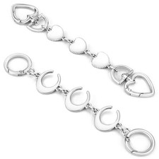 2Pcs Purse Extender Chain Silver Bag Extender Chain Aa White Silver Purse Chain