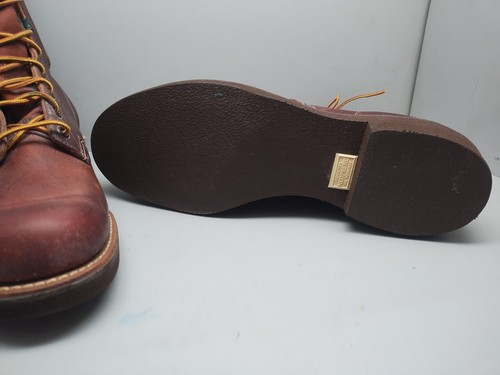 Stivali da lavoro uomo RED WING punta liscia logati NOS. Larghezza larga misura 10,5 E. Vintage - Foto 9 di 21