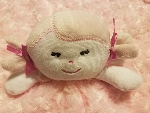 Blankets and Beyond Baby Security Blanket Pink Pigtail Doll Girl Lovey Nunu RARE - Picture 2 of 3