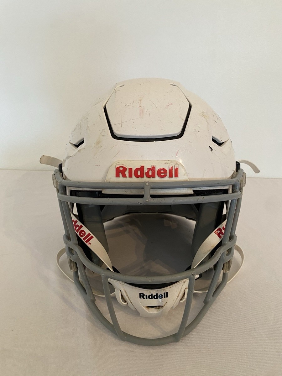 Riddell SpeedFlex Youth Large Solid White Football Helmet 2020 Gray Face  Mask | eBay
